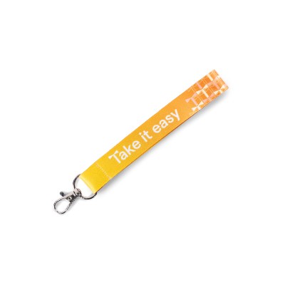 DYE-SUBLIMATED SHORT LANYARD KEYRING CHAIN