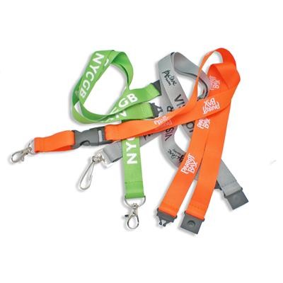 FLAT POLY LANYARD - SCREEN PRINTED 1 OR 2 COLOURS