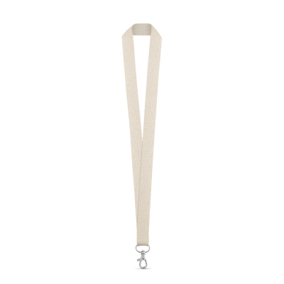 HEATHROW 100% COTTON LANYARD in Light Natural