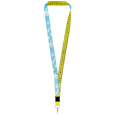 ISLA 1-METRE RECYCLED PET SUBLIMATION LANYARD with Safety Breakaway