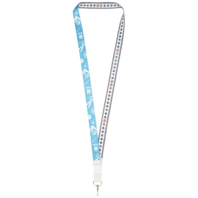 ISLA 1-METRE RECYCLED PET SUBLIMATION LANYARD with Safety Breakaway