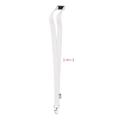 LANYARD in RPET 20 Mm in White