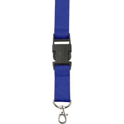 LANYARD with Carabiner Clip in Cobalt Blue