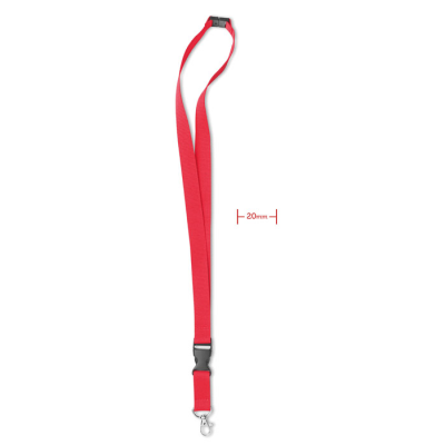 LANYARD with Metal Hook 20 Mm in Red