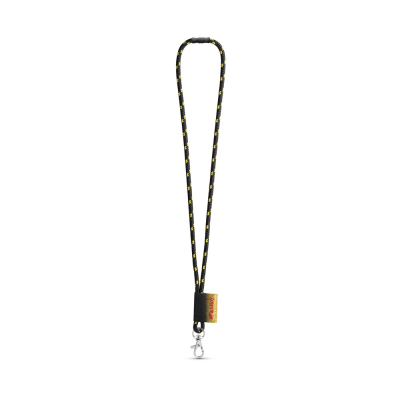 MANSFIELD CUSTOM POLYESTER LANYARD in Black