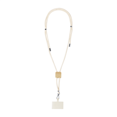 MOBILE PHONE HOLDER LANYARD, SQUARE in Natural
