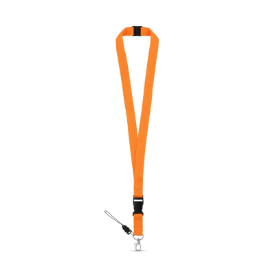 MURRAY POLYESTER LANYARD with Metal Carabiner in Orange