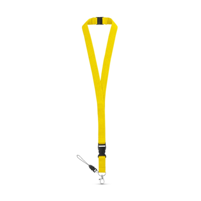 MURRAY POLYESTER LANYARD with Metal Carabiner in Yellow