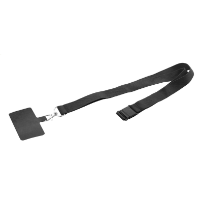 RPET MOBILE PHONE HOLDER LANYARD in Black