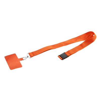 RPET MOBILE PHONE HOLDER LANYARD in Orange