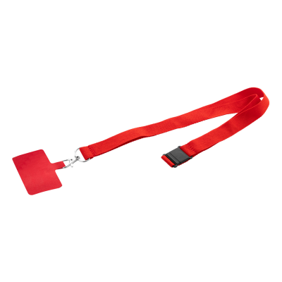 RPET MOBILE PHONE HOLDER LANYARD in Red