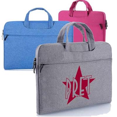 FELT LAPTOP SLEEVE with Handle & Two Zippered Compartments