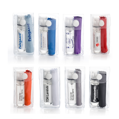 2 PIECE GLASSES AND SCREEN CLEANING POCKET SIZED KIT