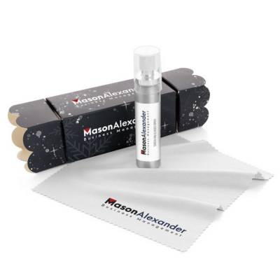 2PC SCREEN CLEANING CHRISTMAS CRACKER GIFT SET