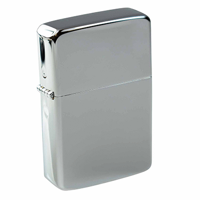 BRASS STAR LIGHTER in Silver Chrome
