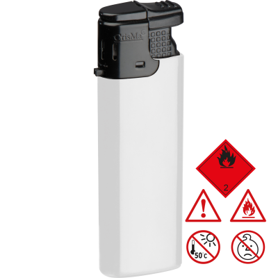 ELECTRONIC LIGHTER STROMFLAME in White 