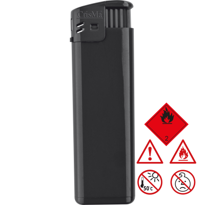 ELECTRONIC REFILLABLE POCKET LIGHTER in Black