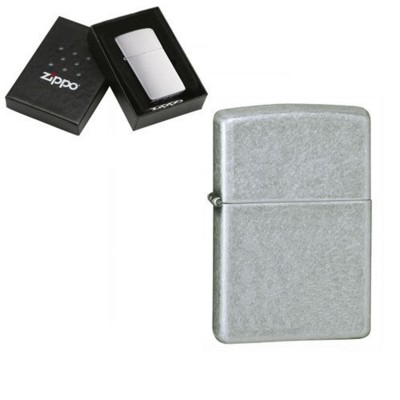 GENUINE ZIPPO LIGHTER in Antique Silver Plated Metal
