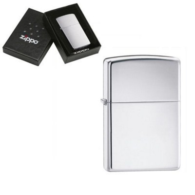 GENUINE ZIPPO LIGHTER in High Polished Silver Chrome