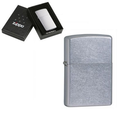 GENUINE ZIPPO LIGHTER in Street Silver Chrome