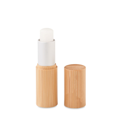 LIP BALM in Bamboo Tube Box in Brown