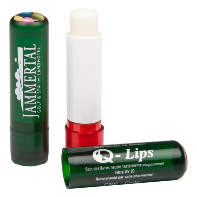 LIP BALM STICK GREEN FROSTED CONTAINER & CAP, DOMED 4