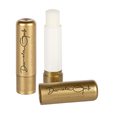 LIP BALM STICK METALLIC GOLD POLISHED CONTAINER & CAP, 4
