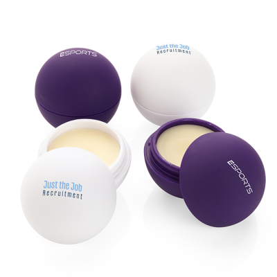 WHITE SOFT TOUCHBALL SHAPE LIP BALM