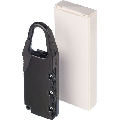 COMBINATION LOCK in Black