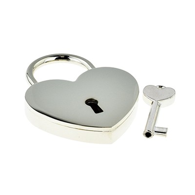 SILVER FINISH PADLOCK with Key