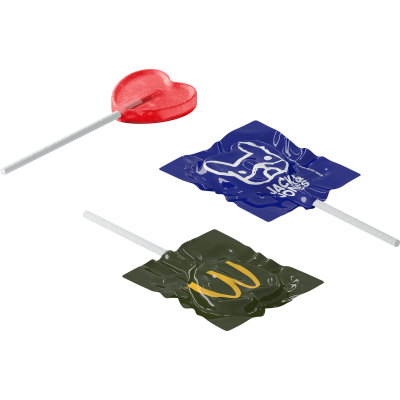 FLAT HEART LOLLIPOP (APPROX