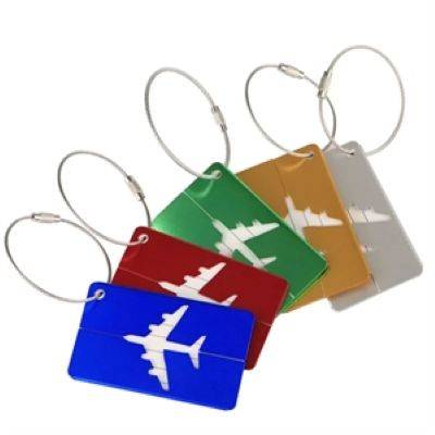 DURABLE AEROPLANE ALUMINIUM LUGGAGE TAG