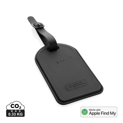 GLOBEFIND RCSRPOLYESTER LUGGAGE TAG with Worldwide Locating in Black