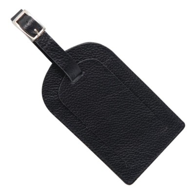 MELBOURNE NAPPA LEATHER LUGGAGE TAG in Black