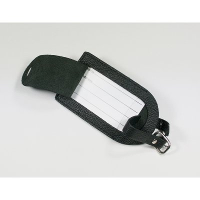 MELBOURNE NAPPA LEATHER LUGGAGE TAG in Black