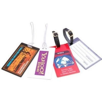 PLASTIC LUGGAGE TAG in White