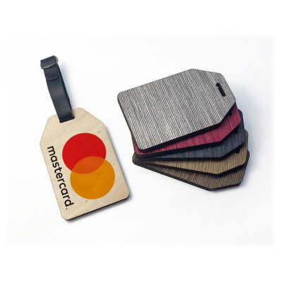 WOOD PLY LUGGAGE TAG - DESIGN 1