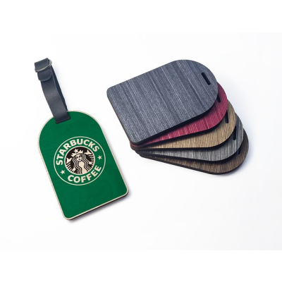 WOOD PLY LUGGAGE TAG - DESIGN 3