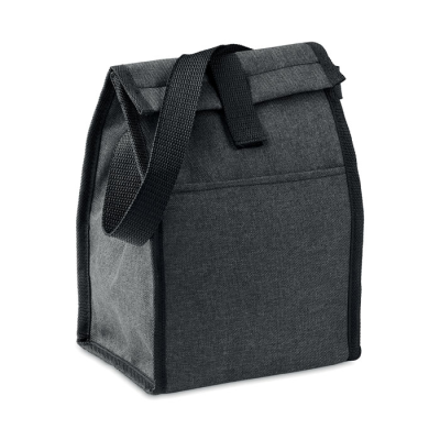 600D RPET THERMAL INSULATED LUNCH BAG in Black