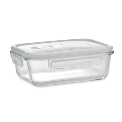 GLASS LUNCH BOX & PP LID 900ML in White
