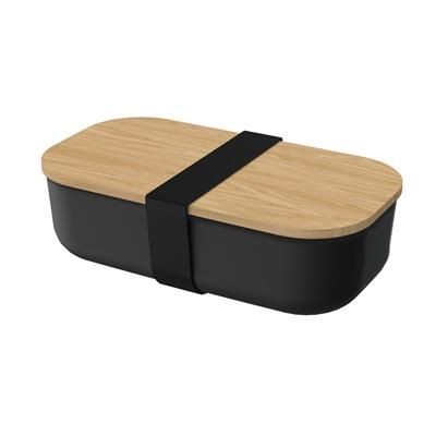 LUNCH BOX BEECH WOOD in Black-natural