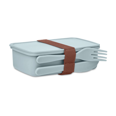 LUNCH BOX with Cutlery in Blue