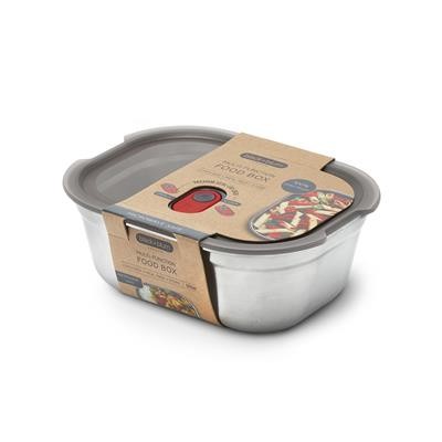 MICROWAVE SAFE STEEL FOOD BOX MEDIUM 900ML