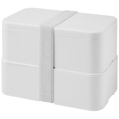 MIYO PURE DOUBLE LAYER LUNCH BOX in White & White & White