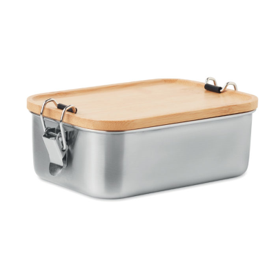 STAINLESS STEEL METAL LUNCH BOX 700ML in Brown