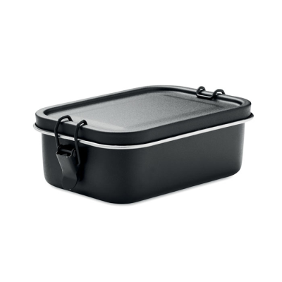 STAINLESS STEEL METAL LUNCH BOX 750ML in Black