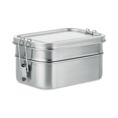 STAINLESS STEEL METAL LUNCH BOX in Silver