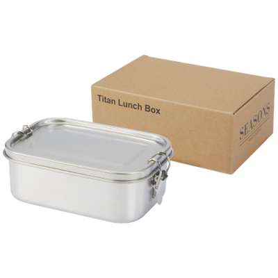 TITAN RECYCLED STAINLESS STEEL METAL LUNCH BOX in Silver