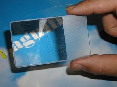 CREDIT CARD MAGNIFIER LENS in Clear Transparent
