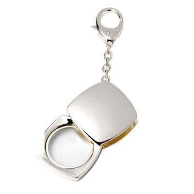 EVOLUTION MAGNIFIER GLASS KEYRING in Silver